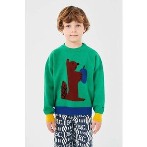 Bobo Choses pulover copii Hungry Squirrel culoarea verde, 224AC117 imagine