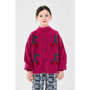 Bobo Choses cardigan cu amestec de lână pentru copii Cherry culoarea roz, 224AC124 imagine