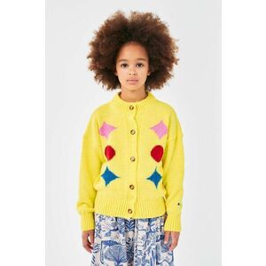 Bobo Choses cardigan cu amestec de lână pentru copii Sparkles culoarea galben, 224AC123 imagine