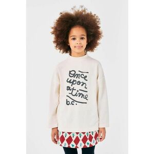 Bobo Choses longsleeve din bumbac pentru copii Once Upon A Time culoarea bej, cu imprimeu, 224AC025 imagine