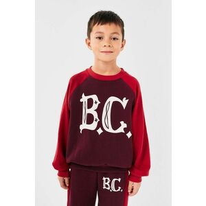 Bobo Choses hanorac de bumbac pentru copii culoarea bordo, cu imprimeu, 224AC050 imagine