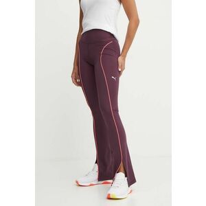 Puma leggins de antrenament Cloudspun culoarea violet, cu imprimeu, 525770 imagine