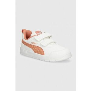 Puma sneakers pentru copii Courtflex V3 Dotty culoarea portocaliu, 398759 imagine