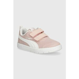 Puma sneakers pentru copii Courtflex V3 Mesh PS culoarea roz, 398086 imagine