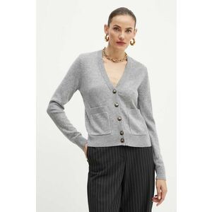 Elisabetta Franchi cardigan din lana culoarea gri, light, MK66S46E2 imagine