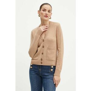 Elisabetta Franchi cardigan din lana culoarea bej, light, MK66S46E2 imagine