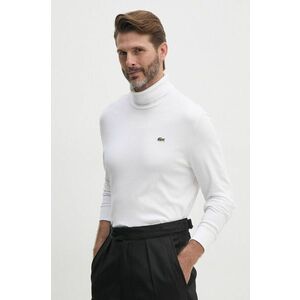 Lacoste longsleeve din bumbac culoarea alb, neted, UH2828 imagine