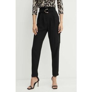 Morgan pantaloni PROUR.F femei, culoarea negru, fason cargo, high waist, PROUR.F imagine