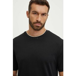 Boss Green tricou din bumbac barbati, culoarea negru, neted, 50519354 imagine