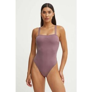 adidas costum de baie dintr-o bucată Iconisea culoarea violet, cupa usor rigidizata, IM8558 imagine