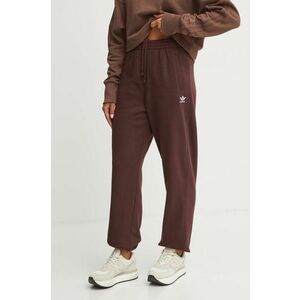 adidas Originals pantaloni femei, culoarea bordo, cu imprimeu, IY9639 imagine