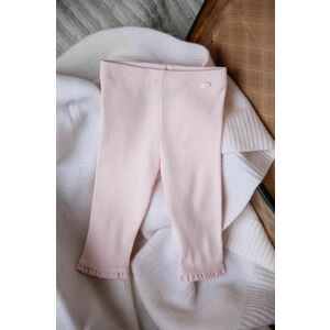 Tartine et Chocolat leggins din bumbac pentru bebeluși culoarea roz, neted, TZ24001 imagine