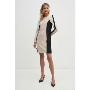 Dkny rochie culoarea bej, mini, mulata, DD4E1B89 imagine