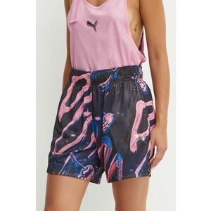 Puma pantaloni scurți de antrenament Cherry on Top culoarea negru, modelator, medium waist, 682295 imagine