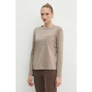 Max Mara Leisure longsleeve femei, culoarea bej, 2426946088600 imagine