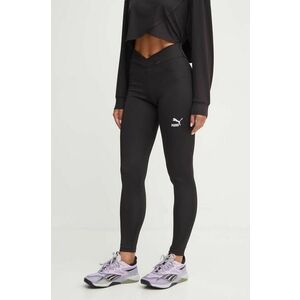 Puma leggins de antrenament Classics culoarea negru, neted, 626578 imagine