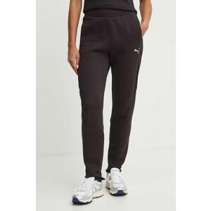 Puma pantaloni de trening culoarea negru, neted, 681672 imagine