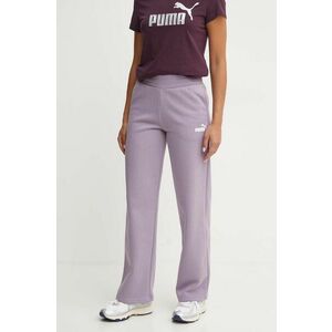 Puma pantaloni de trening culoarea violet, neted, 676093 imagine