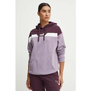 Puma bluza femei, culoarea violet, cu glugă, modelator, 681647 imagine