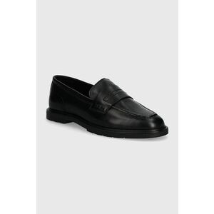 Marc O'Polo mocasini de piele femei, culoarea negru, cu toc plat, 40718193201100 OO2M3025 imagine