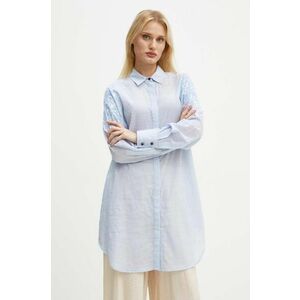 Bruuns Bazaar rochie din bumbac ArgeratumBBArdes shirt mini, oversize, BBW4095 imagine