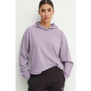 Puma bluza femei, culoarea violet, cu glugă, neted, 682503 imagine