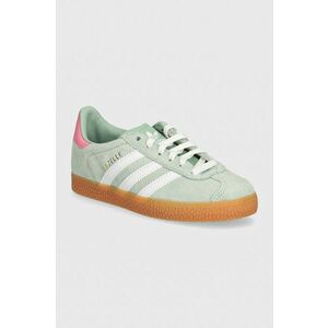 adidas Originals sneakers pentru copii GAZELLE C culoarea turcoaz, ID6555 imagine