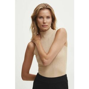 Answear Lab top culoarea bej, cu turtleneck imagine