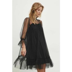 Answear Lab rochie culoarea negru, mini, evazati imagine