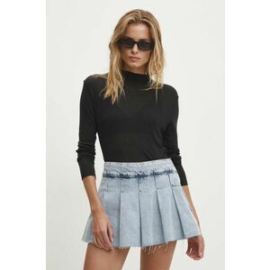 Answear Lab pulover de lana culoarea negru, light, cu turtleneck imagine