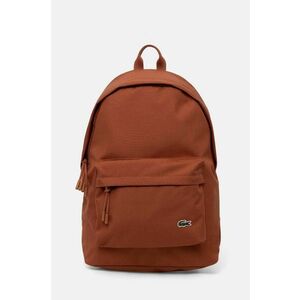 Lacoste rucsac culoarea maro, mare, neted, NU4592NE imagine