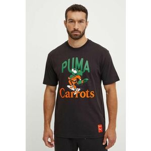 Puma tricou din bumbac PUMA X CARROTS Graphic Tee barbati, culoarea negru, cu imprimeu, 627443 imagine