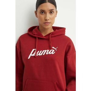 Puma bluza femei, culoarea rosu, cu glugă, cu imprimeu, 681534 imagine