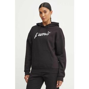 Puma bluza femei, culoarea negru, cu glugă, cu imprimeu, 681534 imagine