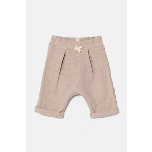 United Colors of Benetton pantaloni bebe culoarea bej, neted, 3JEKAF01U imagine