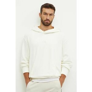 adidas hanorac de bumbac All SZN barbati, culoarea bej, cu glugă, cu imprimeu, IY4154 imagine