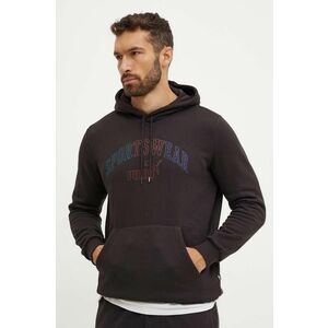 Puma bluza barbati, culoarea negru, cu glugă, cu imprimeu, 681775 imagine