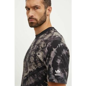 adidas Originals tricou din bumbac Tie-Dyed 2 Tee barbati, culoarea negru, modelator, IZ0091 imagine