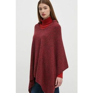 United Colors of Benetton poncho de lana culoarea rosu, 103MDU004 imagine