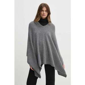 United Colors of Benetton poncho de lana culoarea gri, 103MDU004 imagine