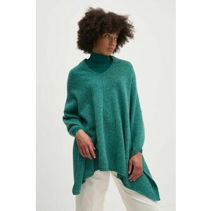 United Colors of Benetton poncho de lana culoarea verde, 103MDU004 imagine