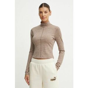 Columbia longsleeve Wallowa femei, culoarea bej, cu turtleneck, 2090931 imagine