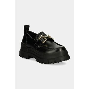 Buffalo mocasini Aspha Loafer Chain Nc femei, culoarea negru, cu toc plat, 1624065-BLK imagine