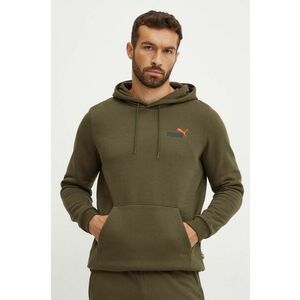 Puma bluza barbati, culoarea verde, cu glugă, cu imprimeu, 674471 imagine