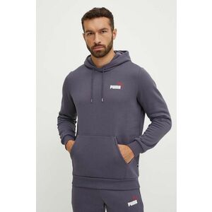 Puma bluza barbati, culoarea gri, cu glugă, cu imprimeu, 674471 imagine