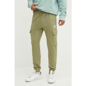 adidas pantaloni de trening culoarea verde, neted, JI6424 imagine