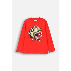 Coccodrillo longsleeve din bumbac pentru copii culoarea rosu, cu imprimeu, EVERYDAY BOY imagine