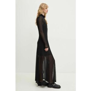 Remain rochie Maxi Mesh Dress culoarea negru, maxi, evazati, 501947100 imagine