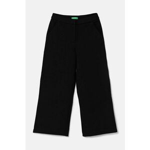 United Colors of Benetton pantaloni copii culoarea negru, neted, 4EOMCF017 imagine