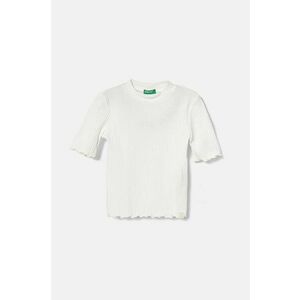 United Colors of Benetton tricou copii culoarea alb, 3F1AC10E2 imagine